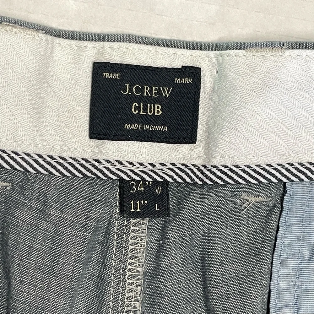 J. Crew Men's Blue Gray Flat Front Shorts